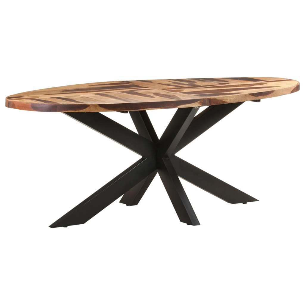 vidaXL Dining Table Oval 78.7"x39.4"x29.5" Acacia Wood