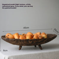 Solid Wood Fruit Decorative Large Tray