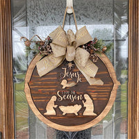 New Christmas Wreath Garden Decoration House Number