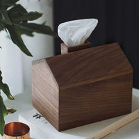 Wooden Cabin Tissue Box