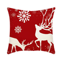 Merry Christmas Cushion Cover 45cm Elk Santa Claus Short Plush Sofa Pillow Cover Home Decor Pillowcase Christmas Decoration