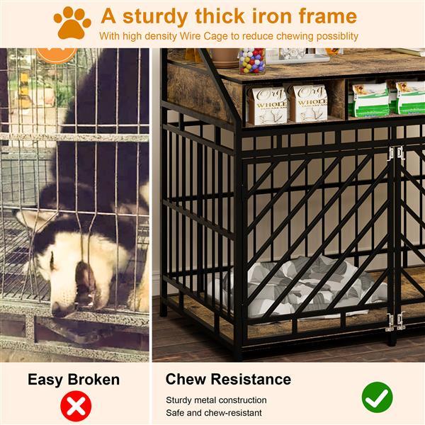 43.3 Inch Dog Cage Furniture For Large Dogs