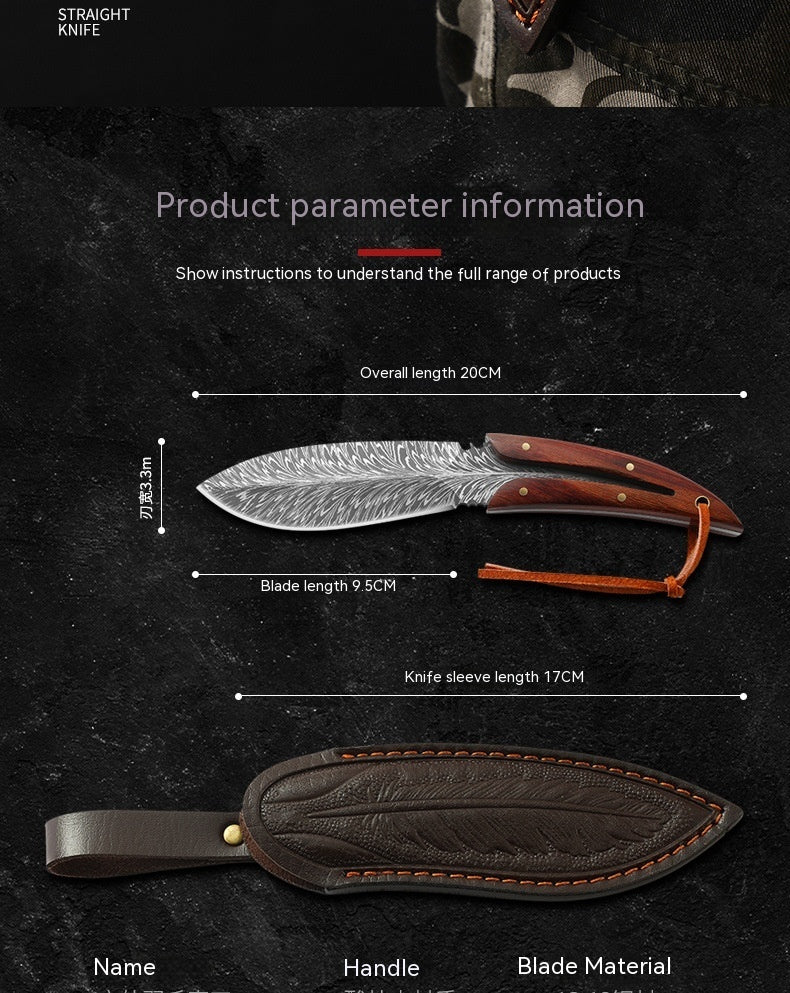 Outdoor Survival Integrated Camping Handle Meat Multi-functional Knife