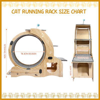 Cat Wheel 6-in-1 Cat Sports Wheel, Upgraded Indoor Cat Wheel Sports Device