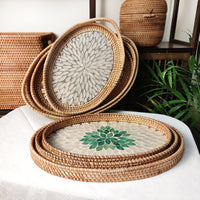 Rattan Shell Tray