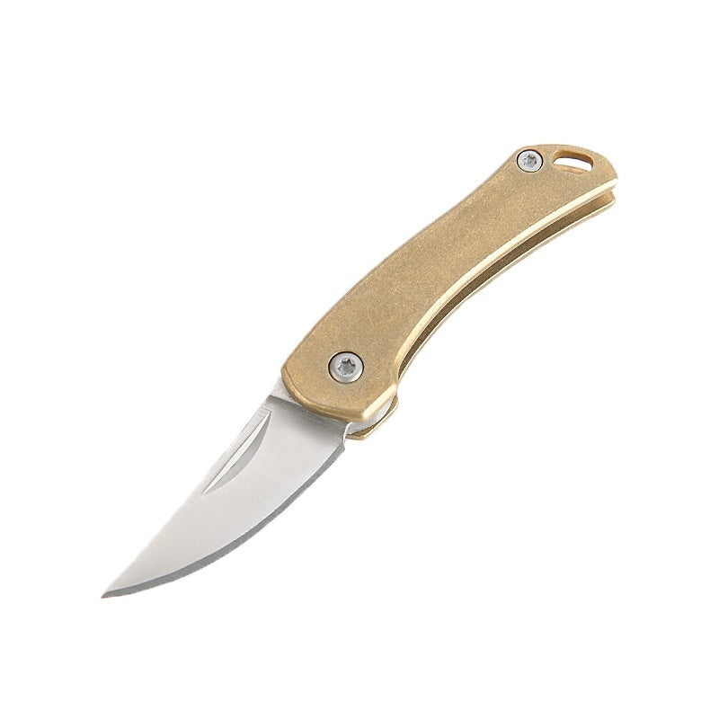 Retro Brass Rhino Mini A Folding Knife Sharp Self-defense