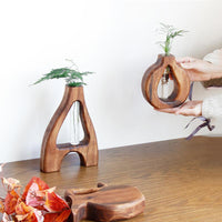 Creative Living Room Solid Wood Vase Countertop Ornaments