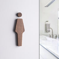Solid Wood Men's And Women's Bathroom Signs Wooden Bathroom Signs
