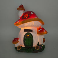 Garden Mushroom House Resin Decorations Courtyard Lawn Decoration Solar Energy