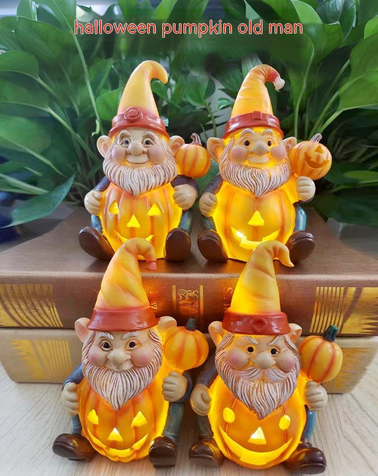 New Halloween Pumpkin Old Man Gnomes