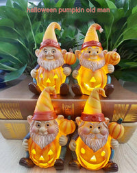 New Halloween Pumpkin Old Man Gnomes