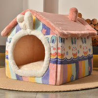 Removable And Washable Small Dog Cat Closed Dog House