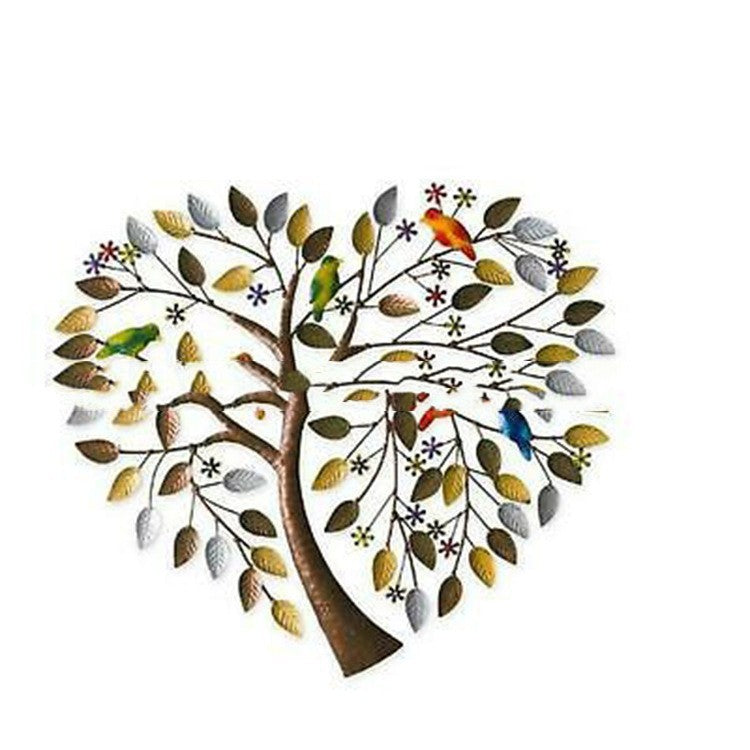 Heart Tree Wrought Iron Wall Hanging