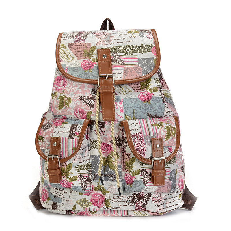 Butterfly canvas outdoor backpack