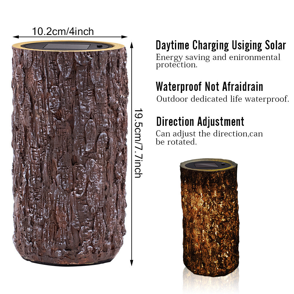 Solar LED outdoor waterproof stump decorative lamp