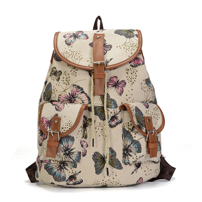 Butterfly canvas outdoor backpack