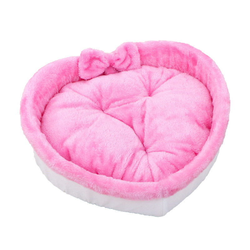 Heart Shape Soft Cozy Cat Pet Bed For Large Small Puppy Dog Cute Warm Cushion Litter Nest Basket Kennel Kitten House Accessories