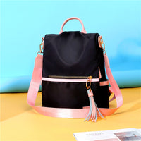 Oxford fabric color contrast fashion backpack