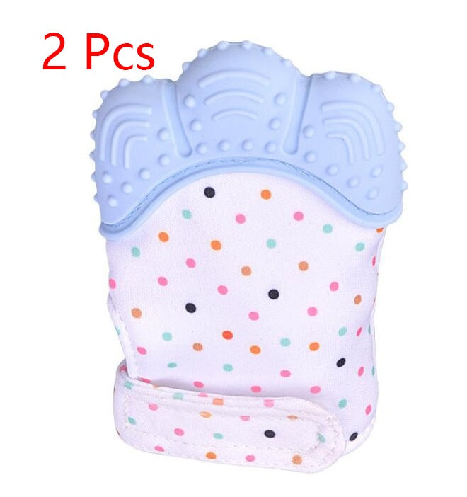 Baby teether baby anti-bite silicone molar gloves children's