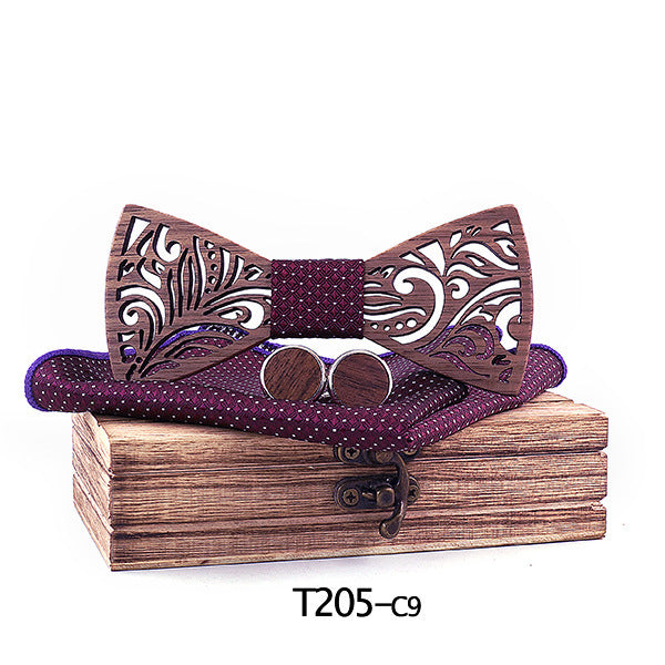 Wooden bow tie