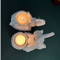 Elephant Resin Candlestick