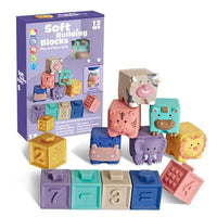 Soft Plastic Building Blocks For Infants And Young  Children