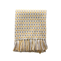 Pastoral Style Blanket INS Knitted Blanket Simple Style Yellow Plaid