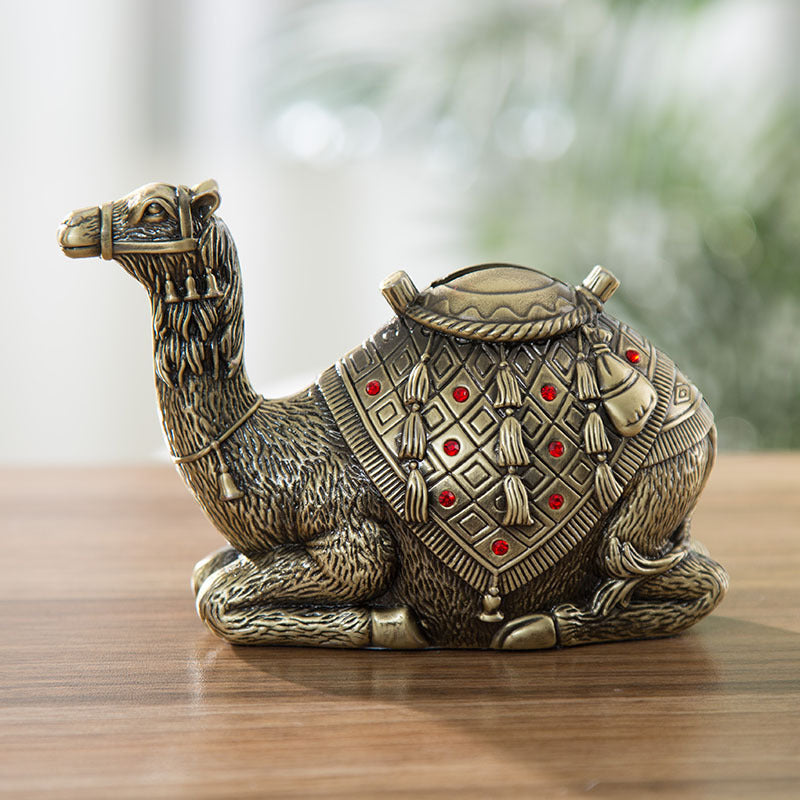 Desert Camel Piggy Bank Golden Handicraft