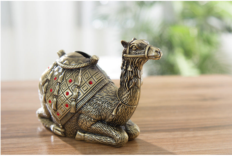 Desert Camel Piggy Bank Golden Handicraft