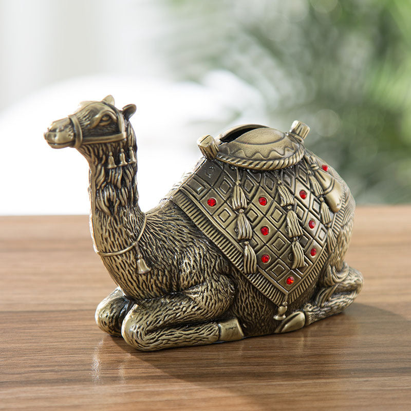 Desert Camel Piggy Bank Golden Handicraft