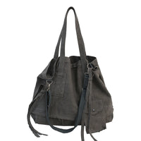 Lazy Canvas Solid Color Shoulder Bag