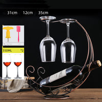 Wine Rack Decoration Shelf Home Wine Glass Rack Creative Foreign Hanging Goblet Rack Wine Cabinet Display Rack Wine Bottle