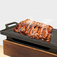 Wooden Seat Korean Style Grill Pan Grill Household Smokeless