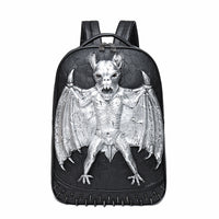 Batman Embossed Backpack Logo Custom Student Computer Trend Bag