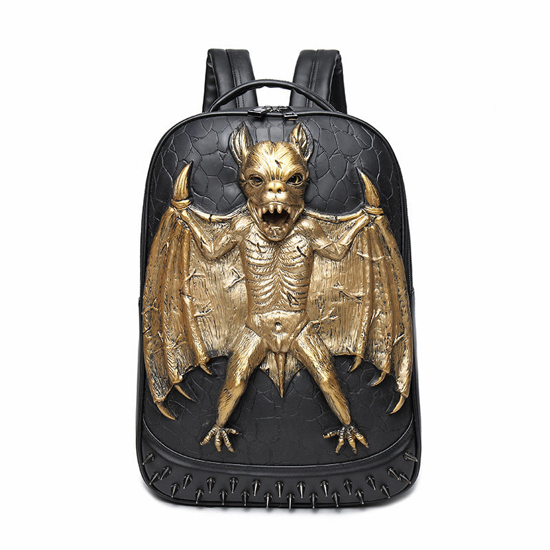 Batman Embossed Backpack Logo Custom Student Computer Trend Bag