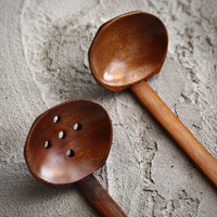 Hand Made Wooden Ladle And Hot Pot Colander