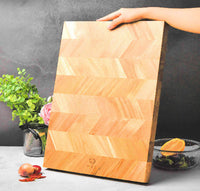 Two Color Parquet Beech Wood Cutting Board