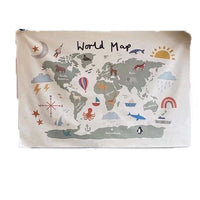 Map Wall Decorations Children'S Room Decoration Europe And America Map Wall Decorations