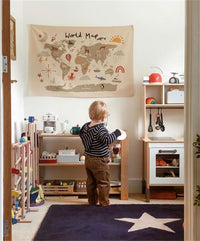 Map Wall Decorations Children'S Room Decoration Europe And America Map Wall Decorations