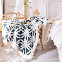 Thickened Shu Cotton Velvet Jacquard Blanket Lamb Velvet Siesta Blanket