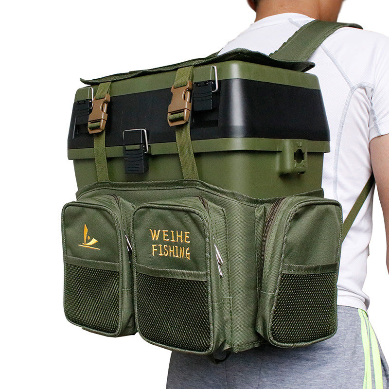 Fashion Leisure Nylon Green Fishing Box Backpack