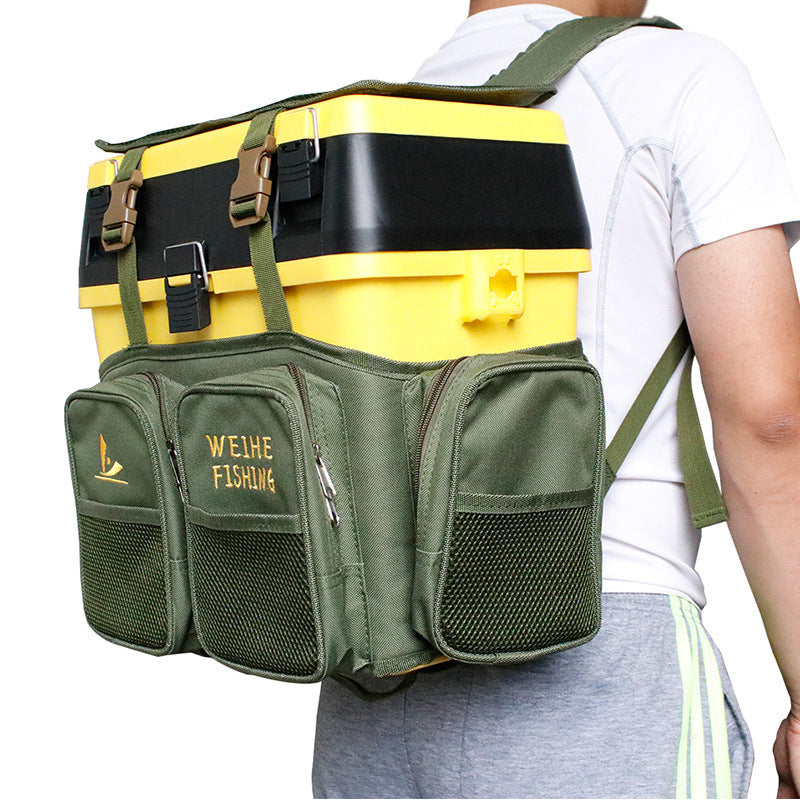 Fashion Leisure Nylon Green Fishing Box Backpack