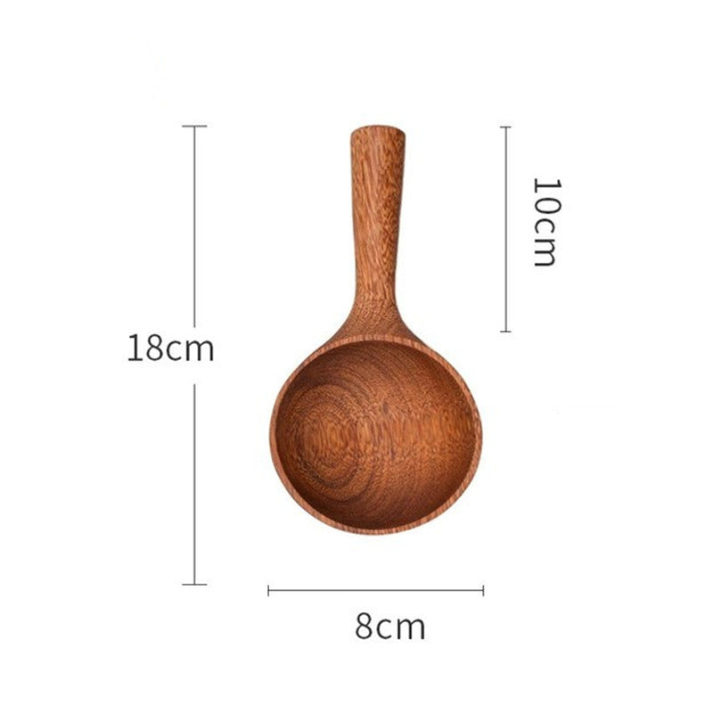 Wooden Water Scoop Creative Wooden Bowl With Handle