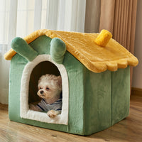 Removable And Washable Small Dog Cat Closed Dog House