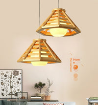 Modern Minimalist Bamboo Woven Woodcraft Ceiling Lamp