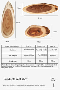 Log Vegetable Cutting Board Stump