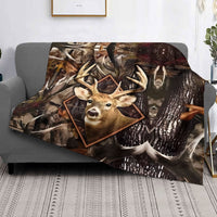 Printed Flannel Blanket Thick Double-layer Blanket Air Conditioning Blanket