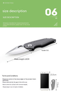 Multifunctional Self-defense Folding Stainless Steel Mini Fruit Knife