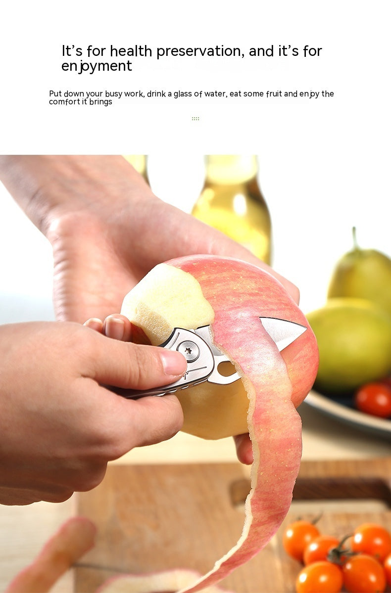 Multifunctional Self-defense Folding Stainless Steel Mini Fruit Knife