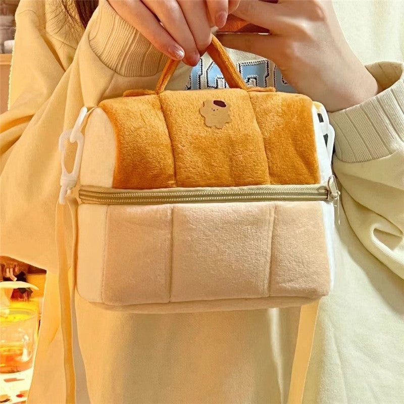 Cute Toast Cosmetic Bag Large